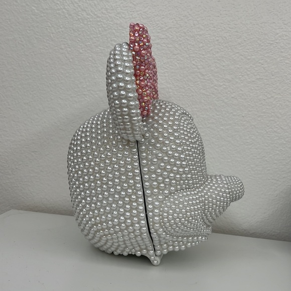 Like NEW White & Pink Bedazzled Minnie Head Bag - Picture 6 of 12